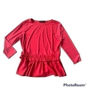Ivanka Trump red peplum blouse